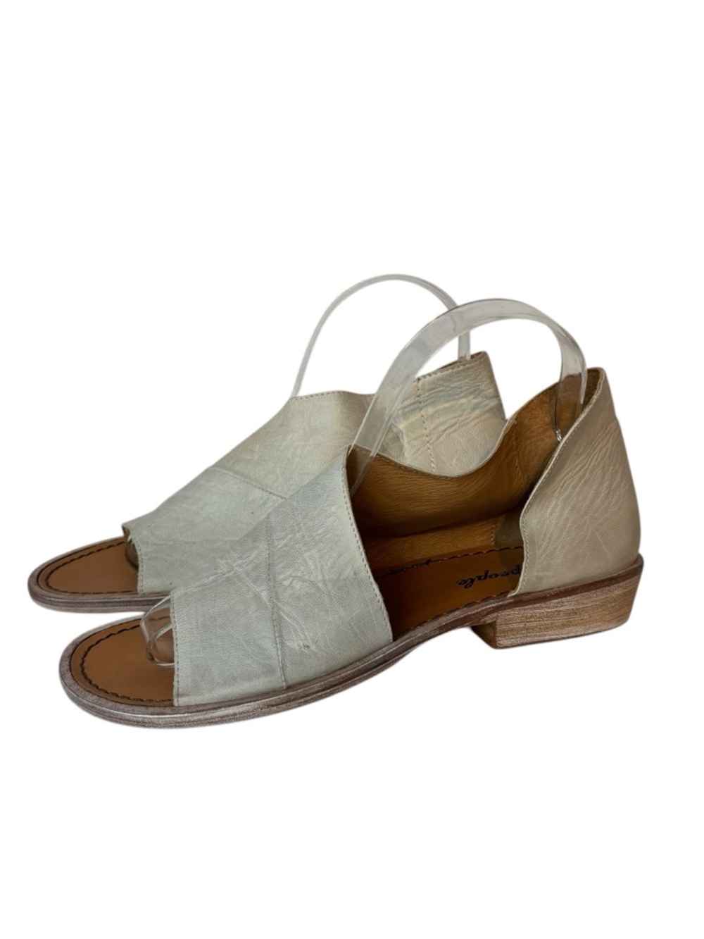 Free People Mont Blanc Sandals Ivory Leather Open Toe Women’s Size US 6 EU 37